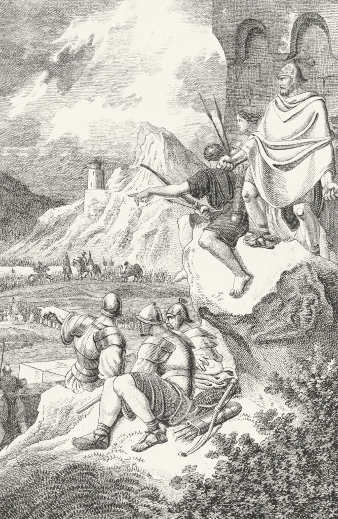 CLASSICAL. Antipater muss Aetolien abziehen c1800 old antique print picture